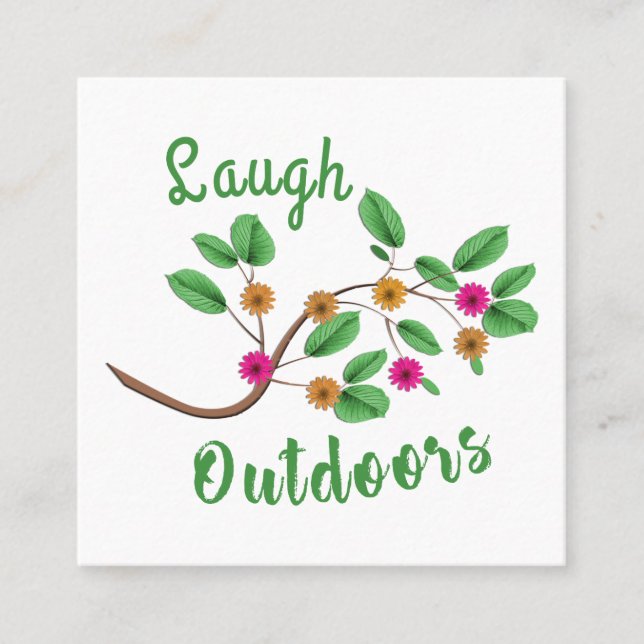 Tarjeta De Visita Cuadrada Laugh Outdoor (Anverso)