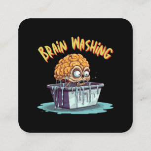 Tarjeta De Visita Cuadrada Lavado de cerebro