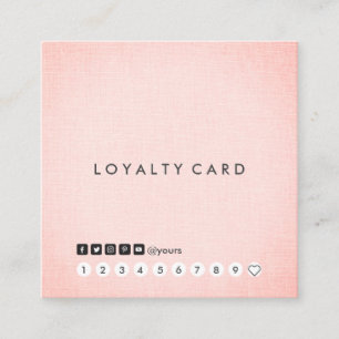 Tarjeta De Visita Cuadrada Lealtad profesional de línea Minimalista Rubor li