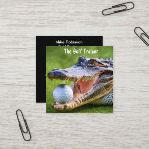 Tarjeta De Visita Cuadrada Lecciones de Oro Entrenamiento Profesional