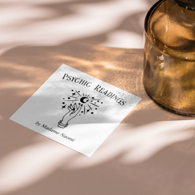 TARJETA DE VISITA CUADRADA LECTURA DE PALMA MEDIA PSICOSA DE LA LECTURA DE FO (Subido por el creador)