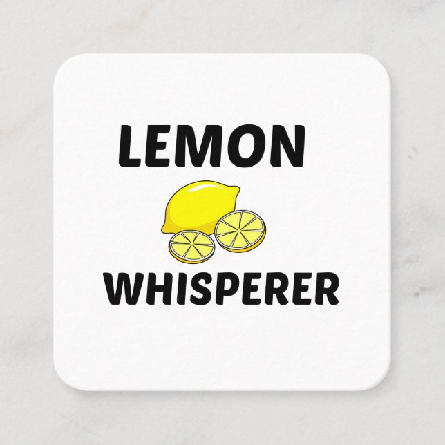 TARJETA DE VISITA CUADRADA LEMON WHISPERER (Anverso)