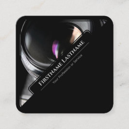 Tarjeta De Visita Cuadrada Lentes de cámara DSLR para fotógrafos