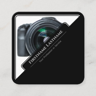 Tarjeta De Visita Cuadrada Lentes de cámara DSLR para fotógrafos