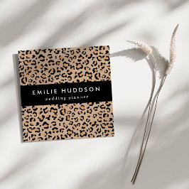 Tarjeta De Visita Cuadrada Leopardo Print, Leopard Spots, Brown Leopard