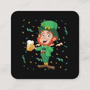 Tarjeta De Visita Cuadrada Leprechaun Beer Beer St. Patrick's Day