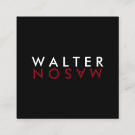 Tarjeta De Visita Cuadrada Letra Flip