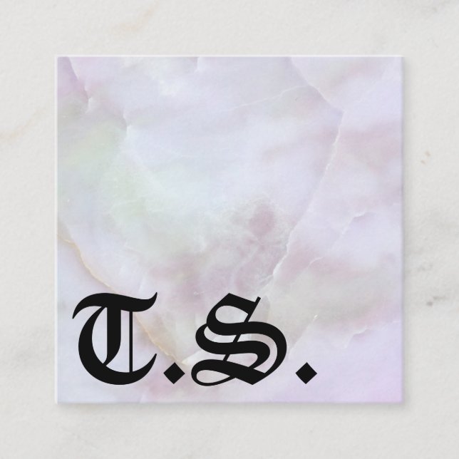 Tarjeta De Visita Cuadrada Letra negra tradicional (Anverso)