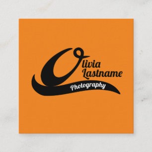 Tarjeta De Visita Cuadrada Letra O