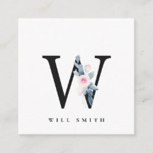 LETRA W DE NOMBRE DE ALFABETAS DE FLORES AZULES DE