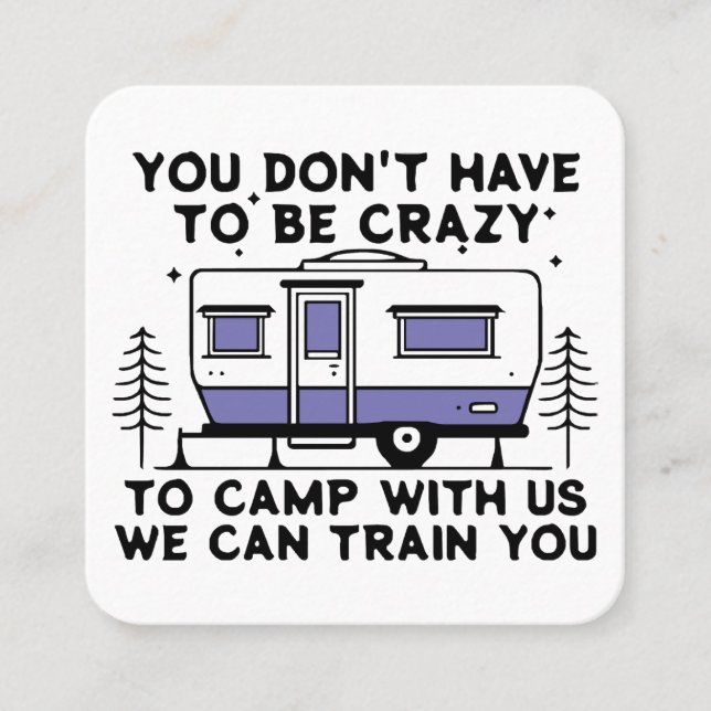 Tarjeta De Visita Cuadrada Leyenda de camping desde siempre (Anverso)