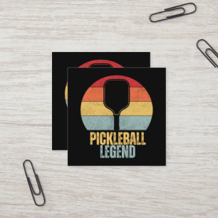 Tarjeta De Visita Cuadrada Leyenda Divertida de Pickleball