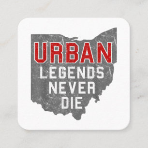 Tarjeta De Visita Cuadrada Leyendas urbanas nunca mueren en estado de Ohio