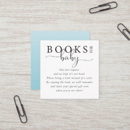 Tarjeta De Visita Cuadrada Libros modernos para insertar bebé