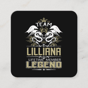 Tarjeta De Visita Cuadrada Lilliana Lilliana Dragón Miembro Vitalicio Leyenda