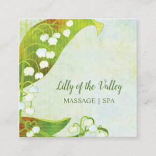 Tarjeta De Visita Cuadrada Lily de la Floral del Valle