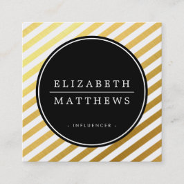 Tarjeta De Visita Cuadrada Límite de círculo de los MEDIOS SOCIALES blanco do