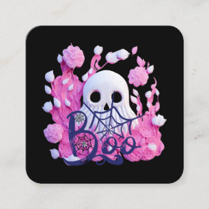 Tarjeta De Visita Cuadrada lindo paquete fantasma de Halloween