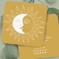 Línea de arte Sun & Moon Boho Iconos sociales eleg