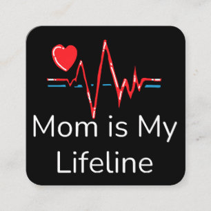 Tarjeta De Visita Cuadrada Línea Mamá-es-Mi-Vida
