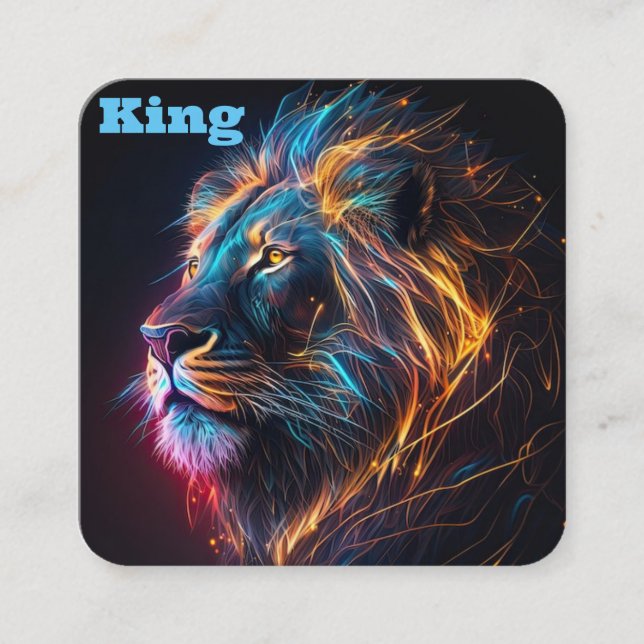 Tarjeta De Visita Cuadrada Lion King (Anverso)