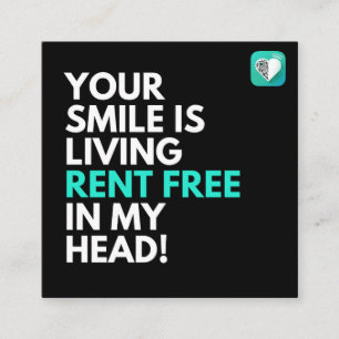 TARJETA DE VISITA CUADRADA LIVING RENT FREE