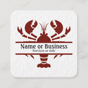 Tarjeta De Visita Cuadrada Lobster