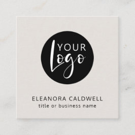 Tarjeta De Visita Cuadrada Logo de código QR para medios sociales Elegante