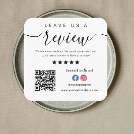 Tarjeta De Visita Cuadrada Logo De Instagram De Facebook Código Qr Nos Deja U