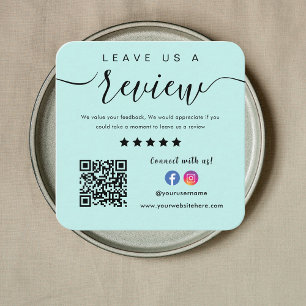 Tarjeta De Visita Cuadrada Logo De Instagram De Facebook Tropical Nos Deja Un