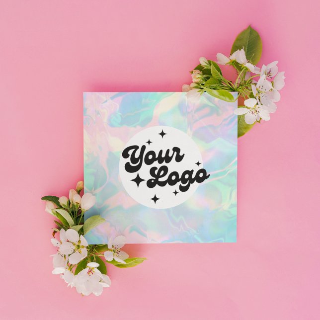 Tarjeta De Visita Cuadrada Logo de la Piedra Óptica Holográfica (Subido por el creador)