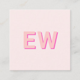 Tarjeta De Visita Cuadrada Logo de monograma personalizado iconos de medios s