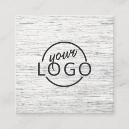 Tarjeta De Visita Cuadrada Logo de personalizado gris claro