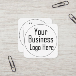 Tarjeta De Visita Cuadrada Logo de su empresa