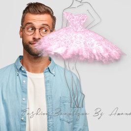 Tarjeta De Visita Cuadrada Logo de vestimenta de moda QR Código rosa gris pla