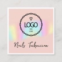 Logo del Beautician QR Code enmarcado hológrafo mo