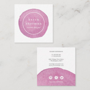 Tarjeta De Visita Cuadrada Logo femenino profesional de los medios sociales m