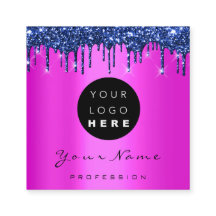 Logo Makeup Boutique Purpurina Perforaciones azule