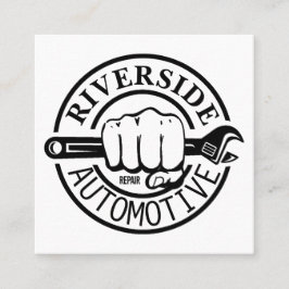 Tarjeta De Visita Cuadrada Logo moderno de la tienda de reparación automática