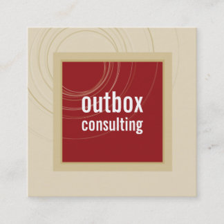 Tarjeta De Visita Cuadrada LOGO MODERNO icono cuadrado inteligente monograma 