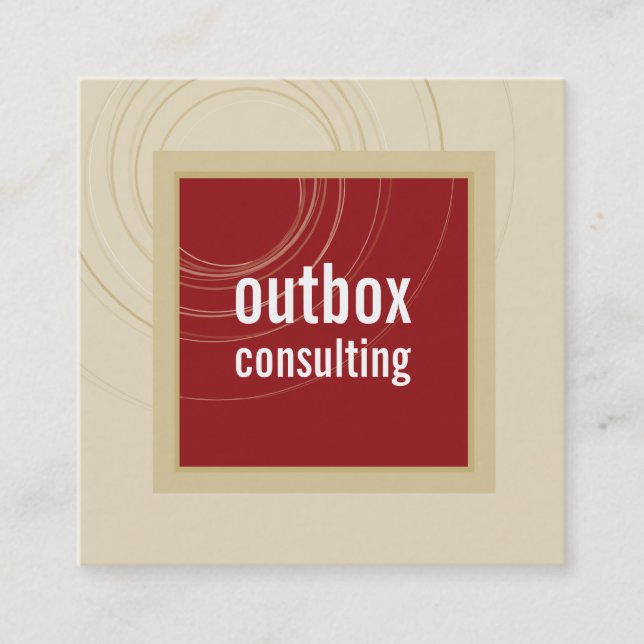Tarjeta De Visita Cuadrada LOGO MODERNO icono cuadrado inteligente monograma  (Anverso)