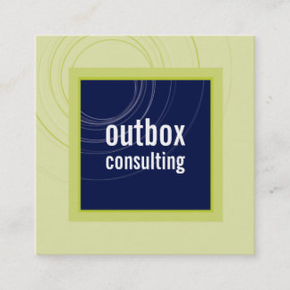 Tarjeta De Visita Cuadrada LOGO MODERNO icono cuadrado inteligente monograma 