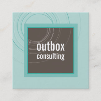 Tarjeta De Visita Cuadrada LOGO MODERNO icono cuadrado inteligente monograma 