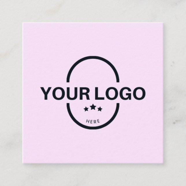 Tarjeta De Visita Cuadrada Logo profesional (Anverso)