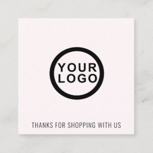 Tarjeta De Visita Cuadrada Logo   Tarjeta de agradecimiento moderna cuadrada 