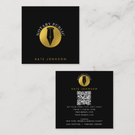 Tarjeta De Visita Cuadrada Logotipo de Agente de Servicio de Notaría Minimali