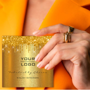 Tarjeta De Visita Cuadrada Logotipo de belleza del planificador de eventos de