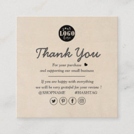 Tarjeta De Visita Cuadrada Logotipo de crema moderna y simple Personalizado G