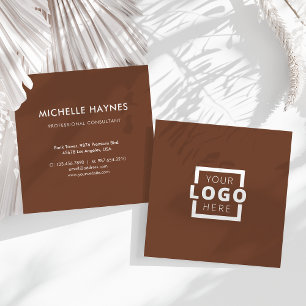 Tarjeta De Visita Cuadrada Logotipo de empresa personalizado moderno corporat