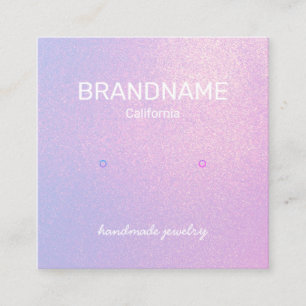 Tarjeta De Visita Cuadrada Logotipo De Gradiente De Color Púrpura De Textura 